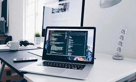 Image of laptop in the office